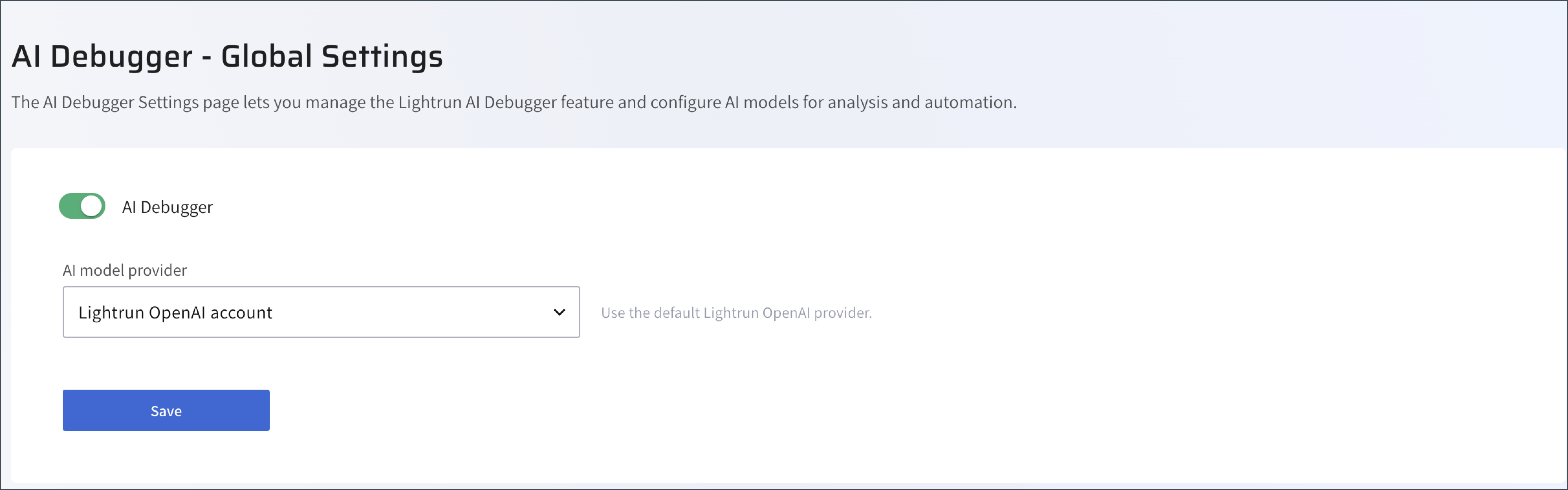 AI Debugger enabled