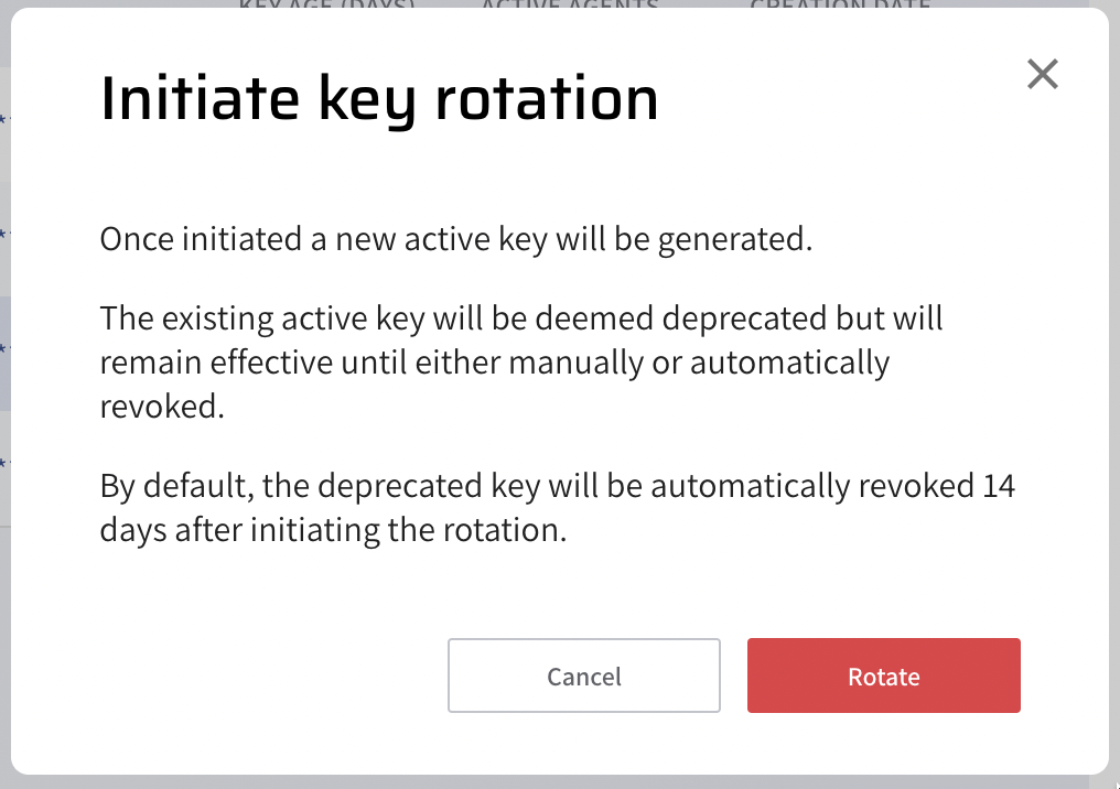 initiate key rotation -third