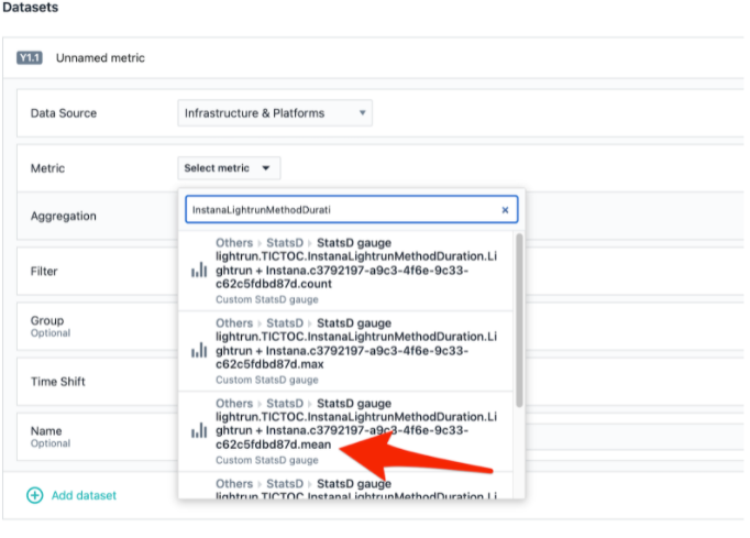 Choose Exported Method Duration