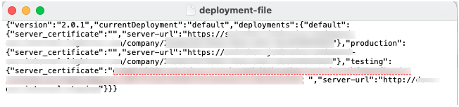 Deployment file