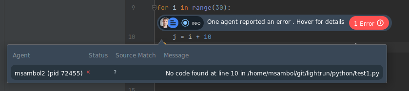 No code found error