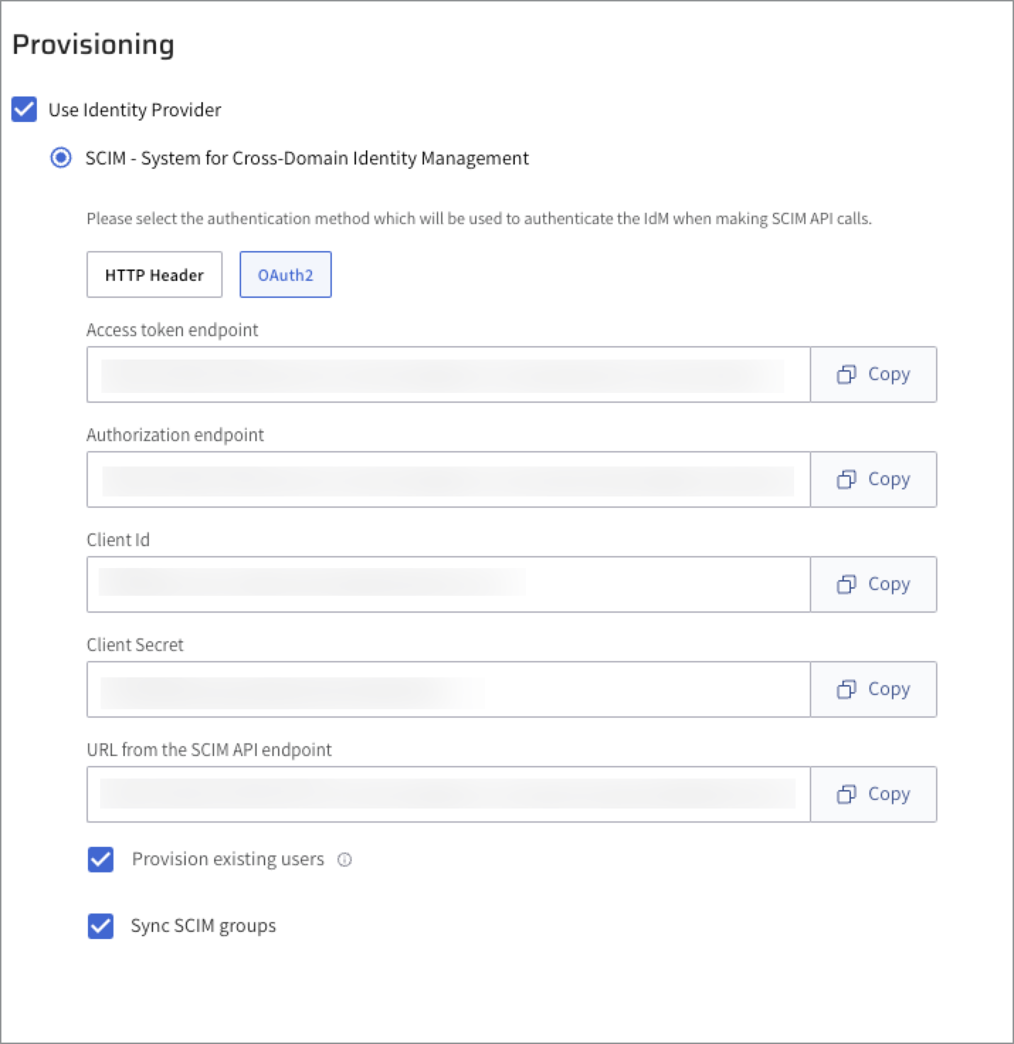 SCIM Ping SCIM authentication OAuth --half