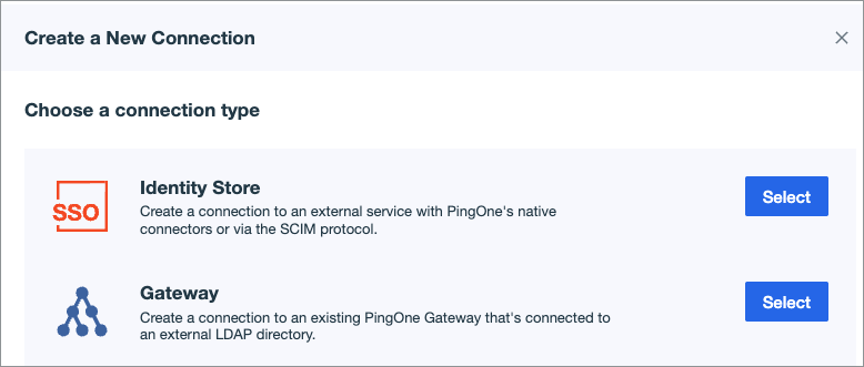 SCIM Ping choose new connection --half