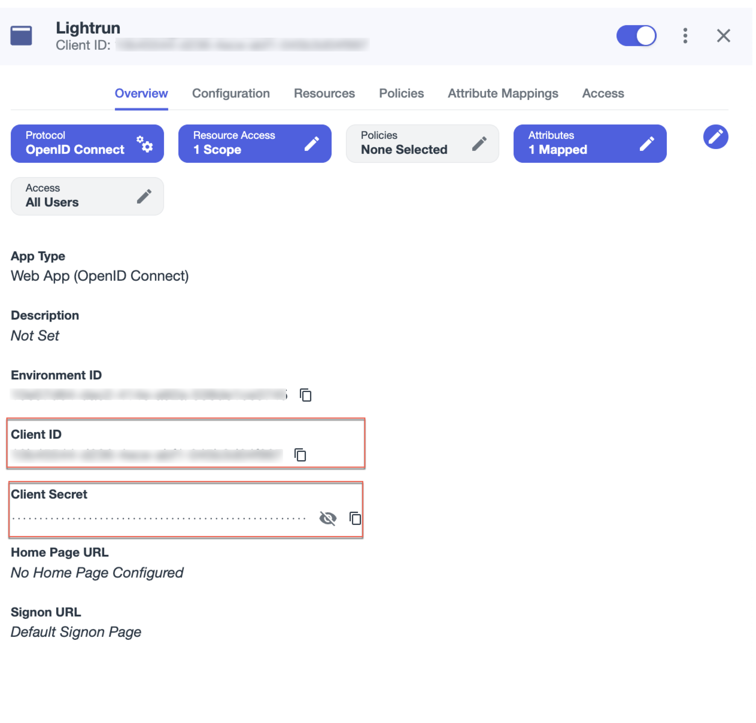 Lightrun application in Ping