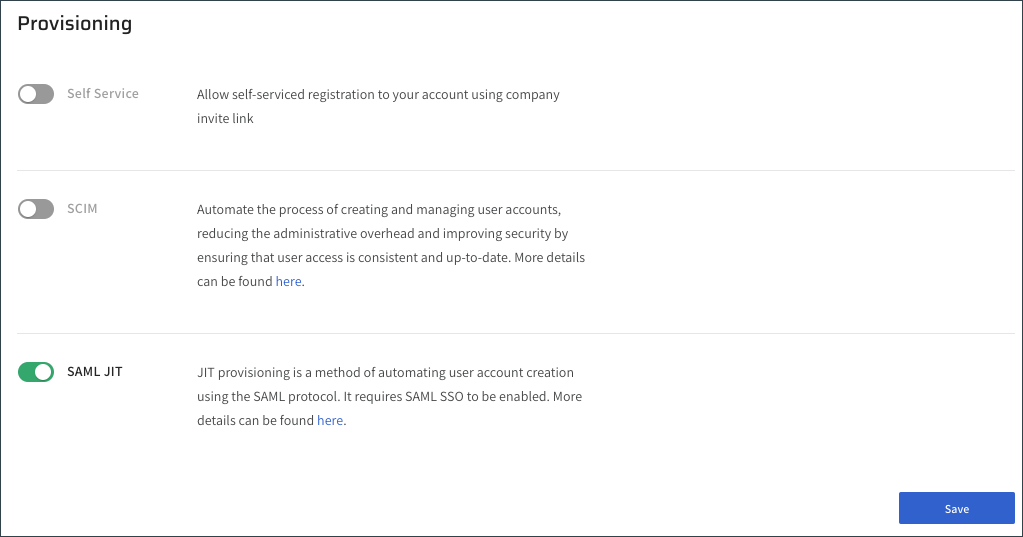 Enable JIT Provisioning